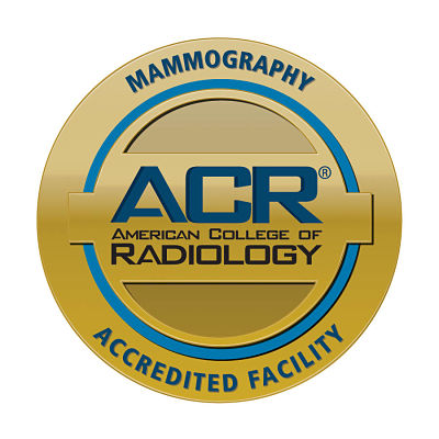 Circle Icon that says:
MAMMOGRAPHY
ACR
AMERICAN COLLEGE OF
RADIOLOGY
ACCREDITED FACILITY